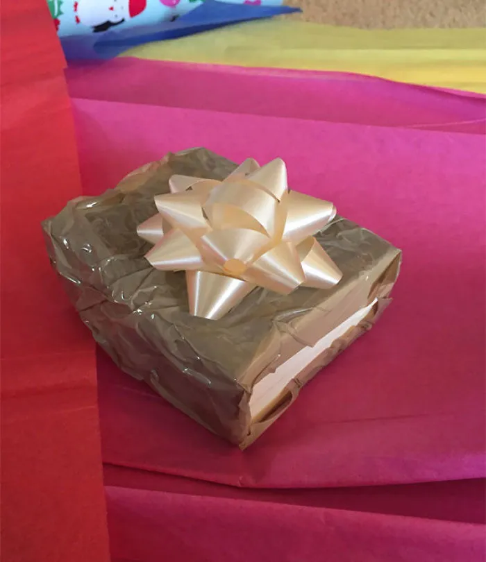 Bought My Wife A Necklace. The Guy Asked Me If I Would Like It Gift Wrapped. I Told Him Yes And Asked Him To Make It Look As Horrible As Possible