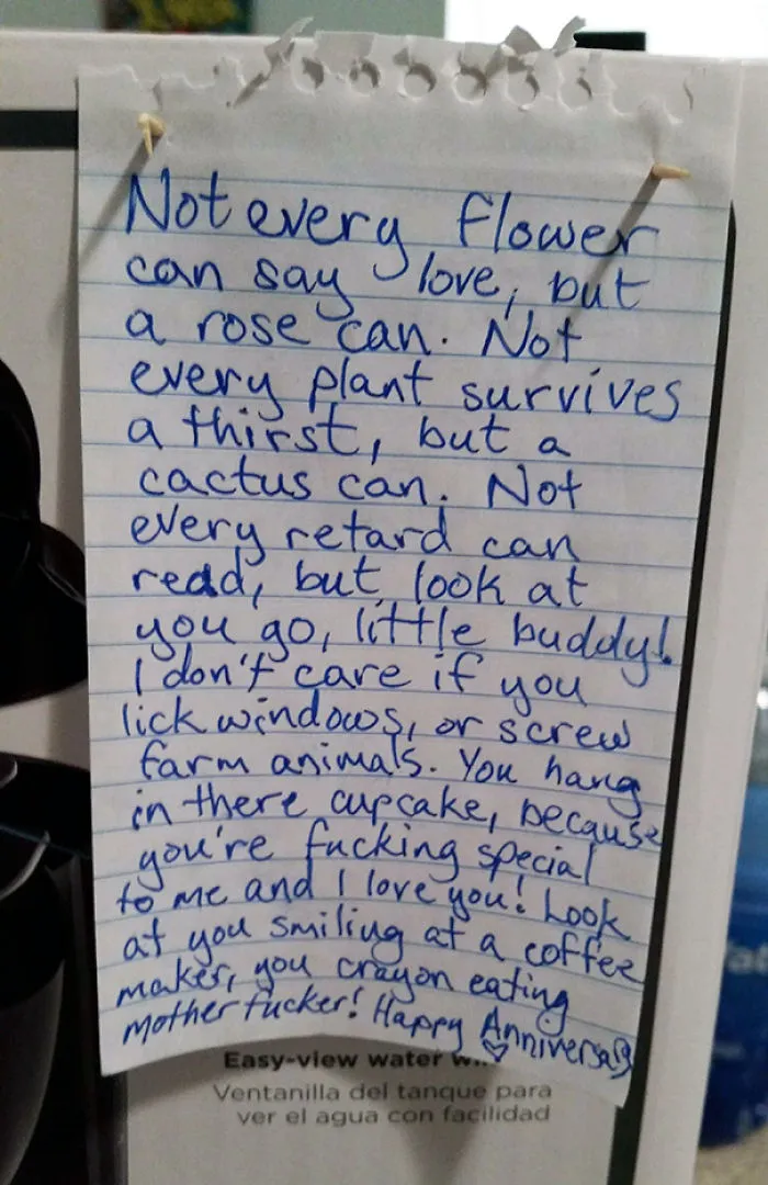Just Got This Lovely Anniversary Note From My Lovely Girlfriend