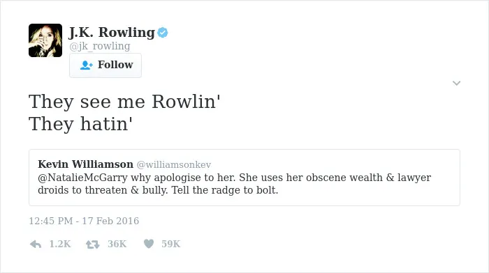 69 Times J. K. Rowling Brutally Destroyed Internet Trolls