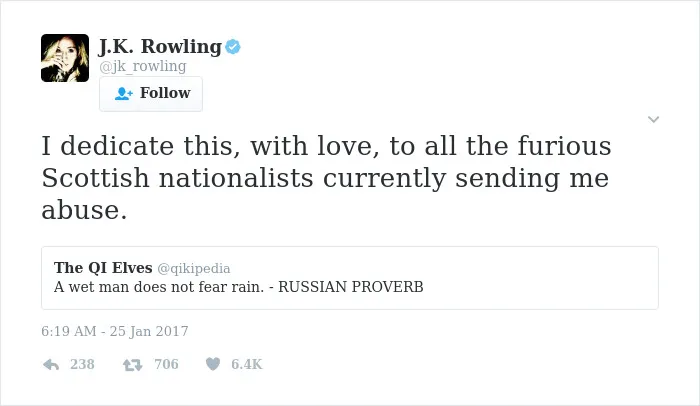 69 Times J. K. Rowling Brutally Destroyed Internet Trolls