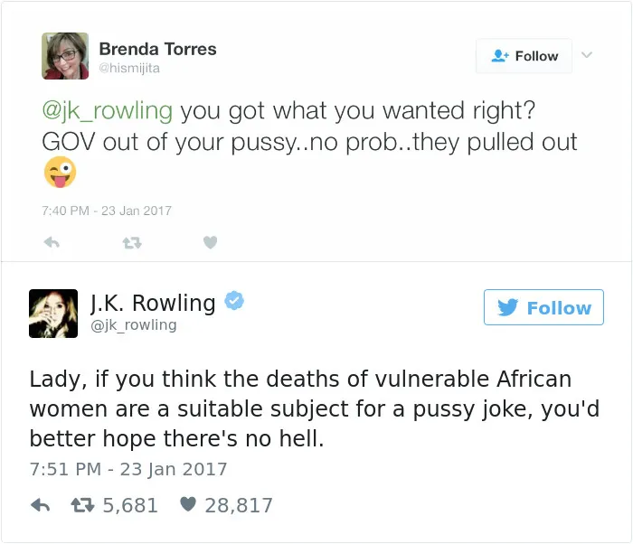 69 Times J. K. Rowling Brutally Destroyed Internet Trolls