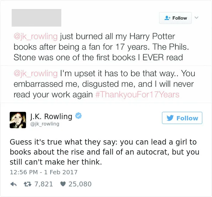 69 Times J. K. Rowling Brutally Destroyed Internet Trolls