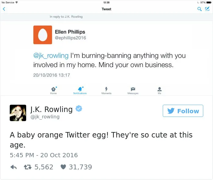 69 Times J. K. Rowling Brutally Destroyed Internet Trolls