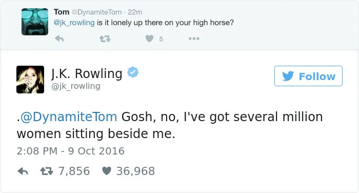 69 Times J. K. Rowling Brutally Destroyed Internet Trolls