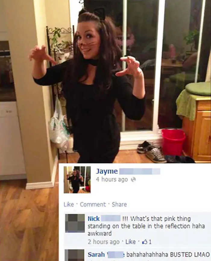 Woman dressed as cat 