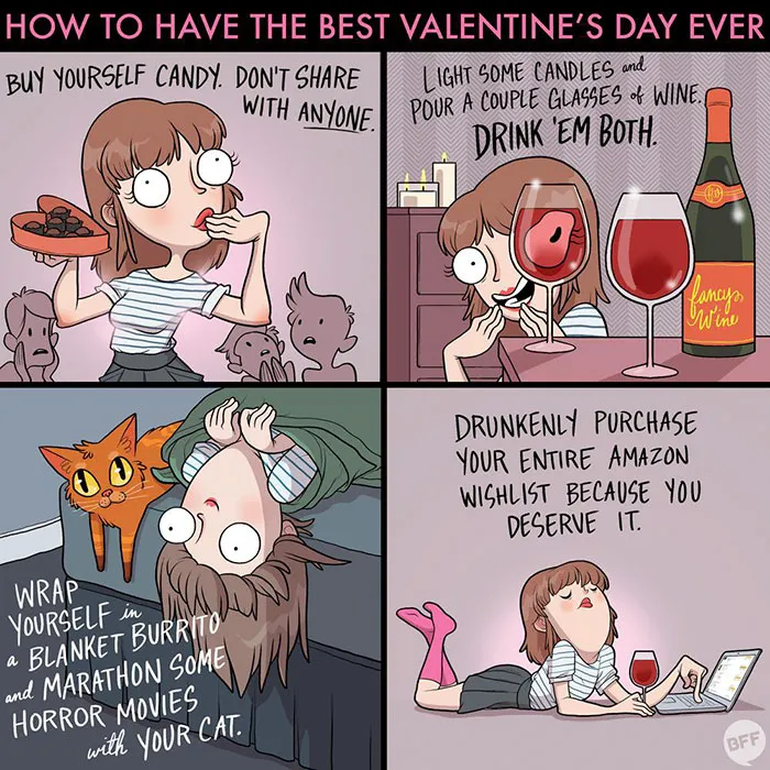 77 Comics About Being Single On Valentine's Day That Every Single Person Will Relate To