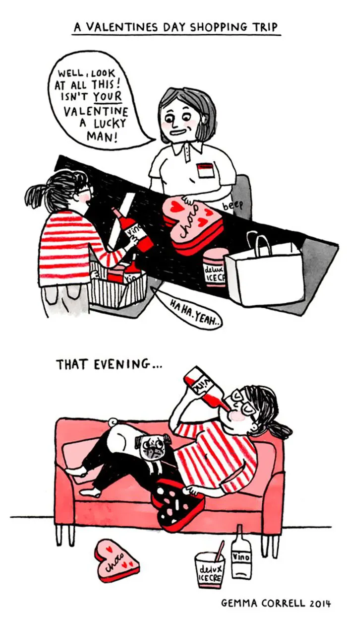 77 Comics About Being Single On Valentine's Day That Every Single Person Will Relate To