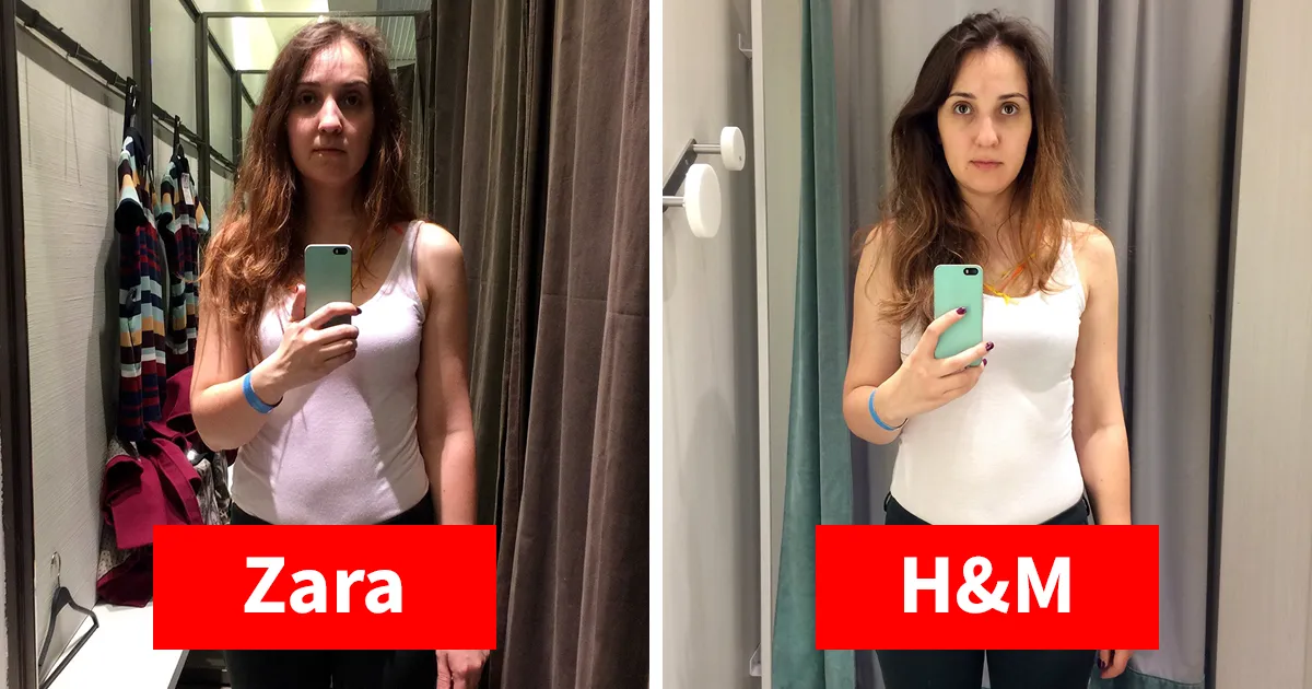 Esta chica fue a los probadores de 11 tiendas distintas, y las diferencias son sorprendentes