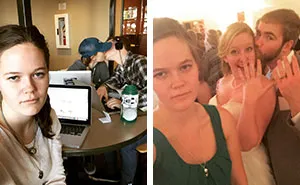 Woman Documents Her Life As Third Wheel In Hilarious Selfies, Becomes Internet Celebrity