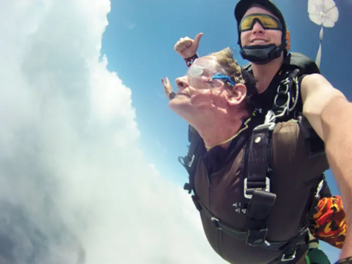 Terminally Ill Air Force Veteran Granted Last Wish Of Sky Diving