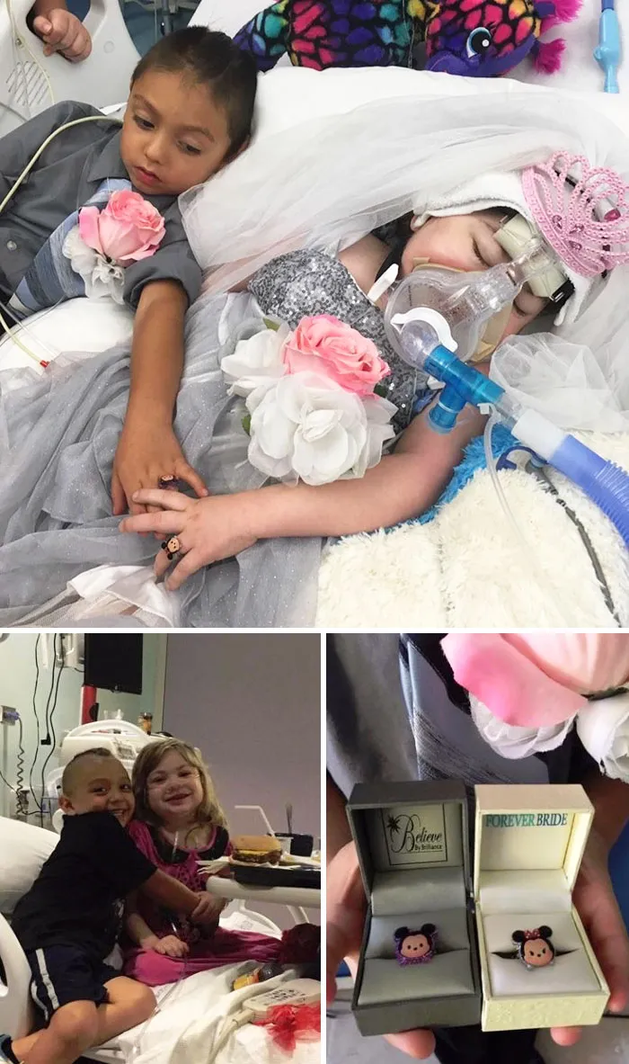 Horas antes de morir esta niña de 5 años cumplió su deseo de "casarse" con su mejor amigo