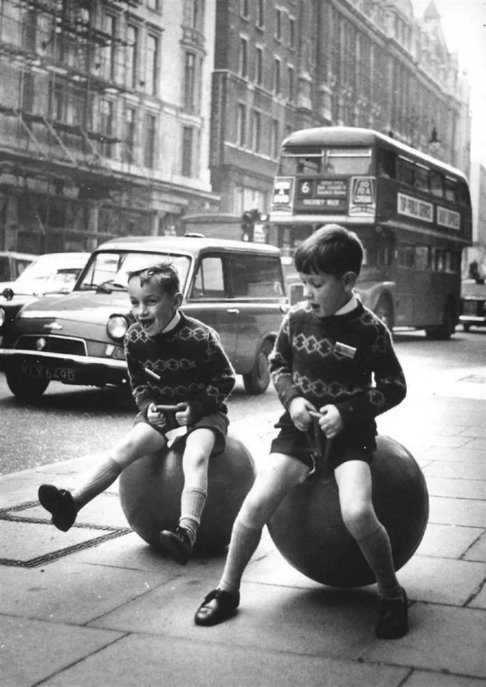 Kids Playing With Skippy Balls, London