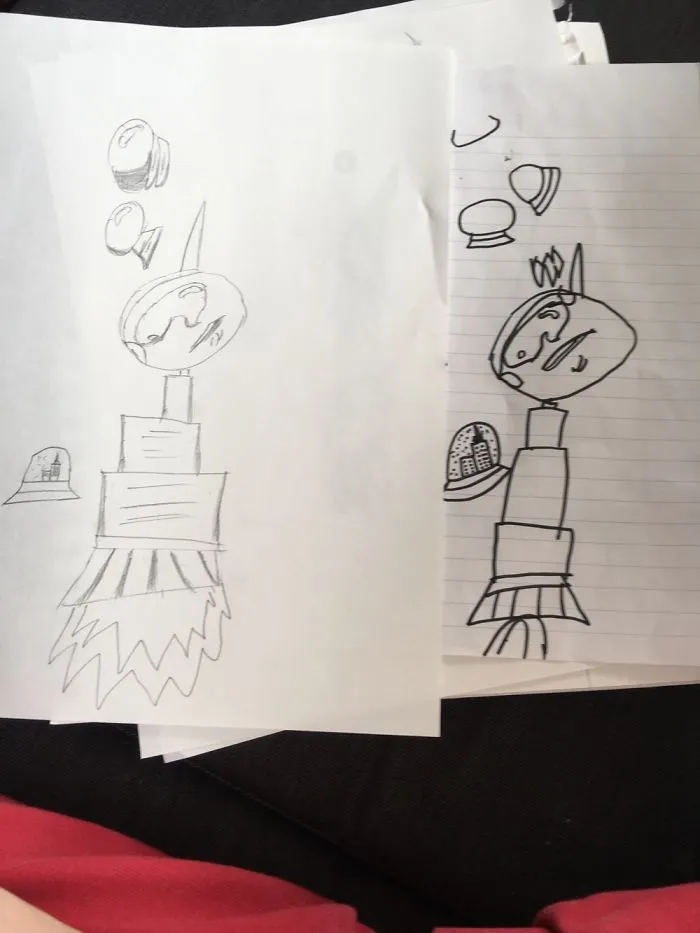 I Redraw And Add To My 9year Old Brothers Drawings