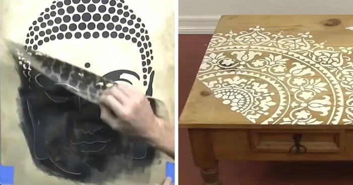 Stencils Give Life To Boring Interiors