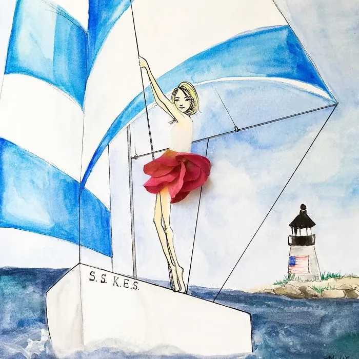 I Use Flowers & Veggies To Create Fashion Illustrations