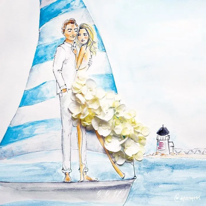 I Use Flowers & Veggies To Create Fashion Illustrations