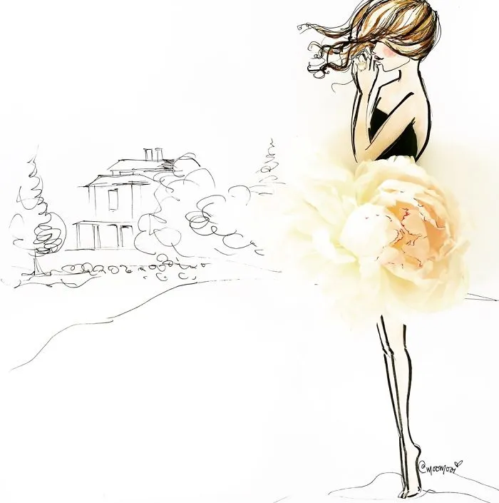 I Use Flowers & Veggies To Create Fashion Illustrations