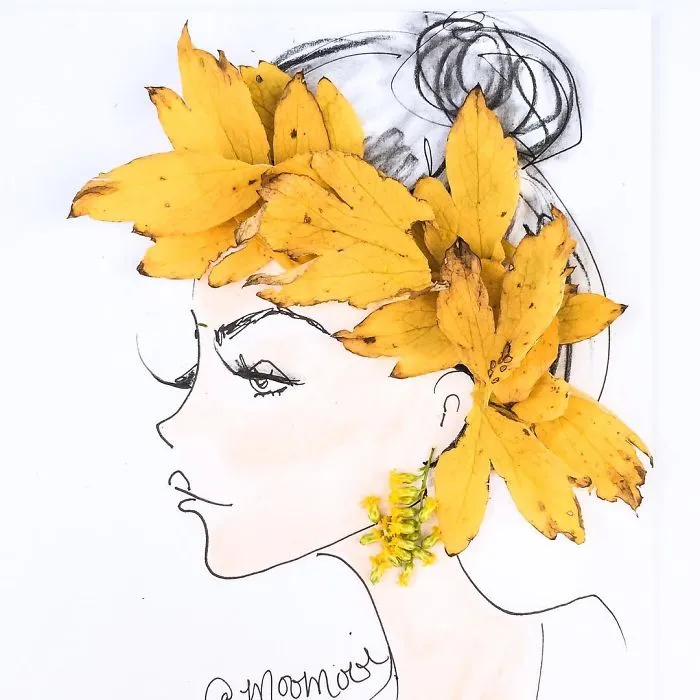 I Use Flowers & Veggies To Create Fashion Illustrations