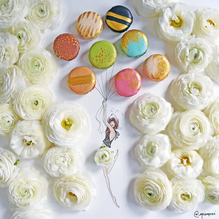 I Use Flowers & Veggies To Create Fashion Illustrations