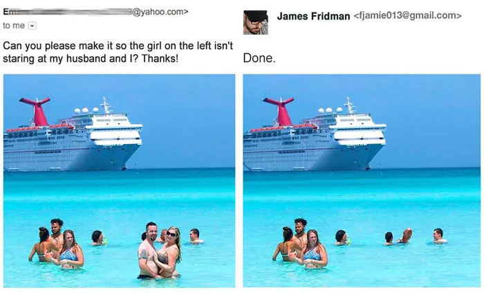 Photoshop Troll Who Takes Photo Requests Too Literally Strikes Again (29 New Pics)