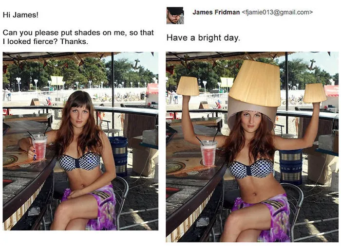 Photoshop Troll Who Takes Photo Requests Too Literally Strikes Again (29 New Pics)