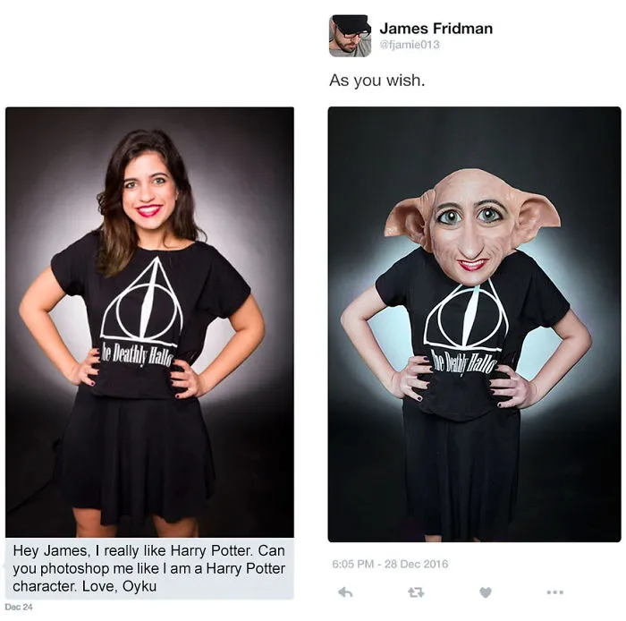 Photoshop Troll Who Takes Photo Requests Too Literally Strikes Again (29 New Pics)
