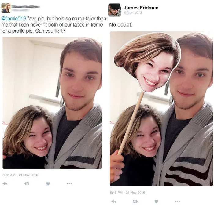 Photoshop Troll Who Takes Photo Requests Too Literally Strikes Again (29 New Pics)