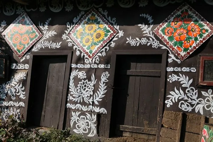 Little Polish Village Where Everything Is Covered In Colorful Flower Paintings