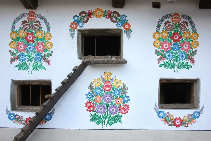 Little Polish Village Where Everything Is Covered In Colorful Flower Paintings
