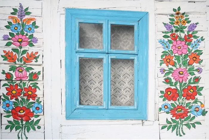 Little Polish Village Where Everything Is Covered In Colorful Flower Paintings