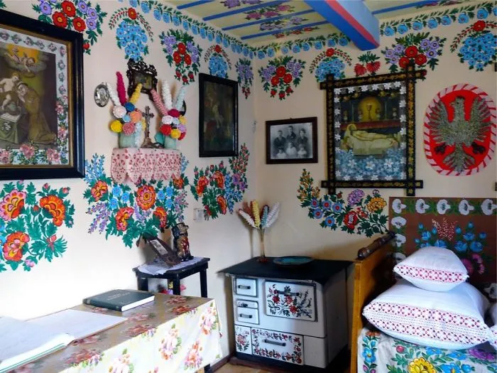 Little Polish Village Where Everything Is Covered In Colorful Flower Paintings