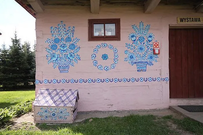 Little Polish Village Where Everything Is Covered In Colorful Flower Paintings