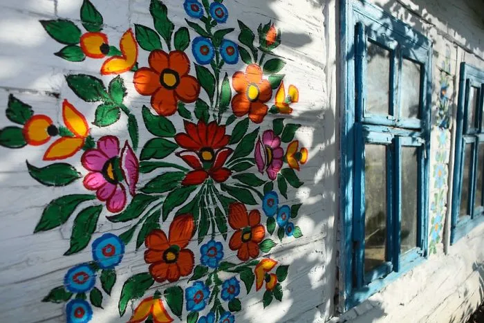 Little Polish Village Where Everything Is Covered In Colorful Flower Paintings