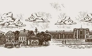 Panoramic Illustration Of The Lida City (belarus)