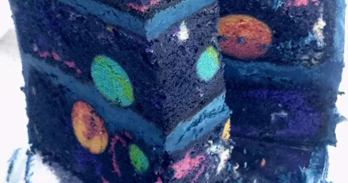 Space Cake With A Hidden Galaxy Inside