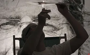 Steven Spazuk Uses Zippo Lighters To Create Flame Art