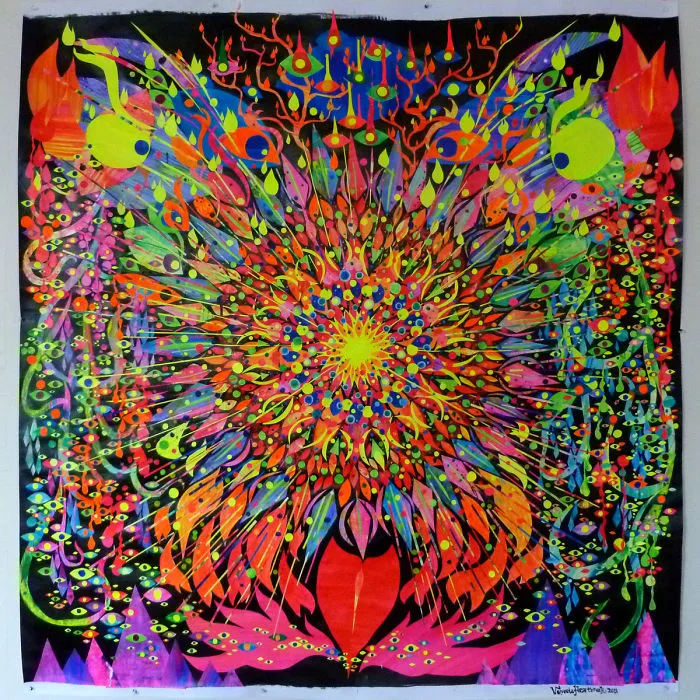 Psychedelic Hand-Cut Paper