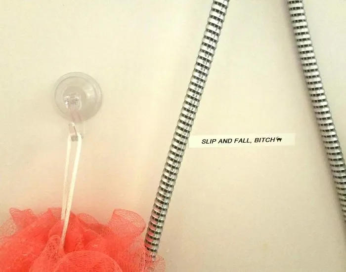 My Husband Got A Label Maker Last Night. This Is The Adorable Note He Left Me In The Shower.