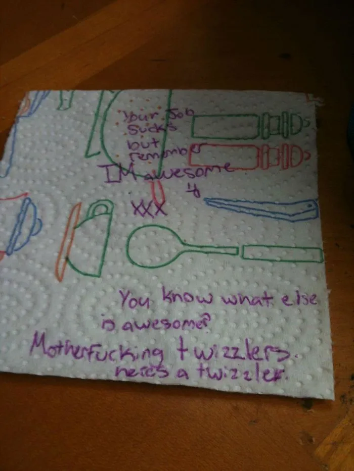 My Wife Likes To Write A Note On The Napkin In My Lunch