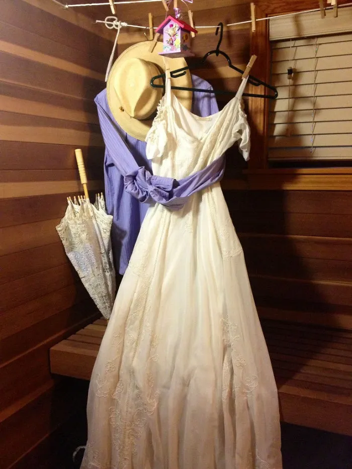 My Grandpa Passed Away A Few Months Ago. I Visited His House Today For The First Time Since And His Wife Has Their Wedding Outfits Hanging Like This In Their House. This Is True Love