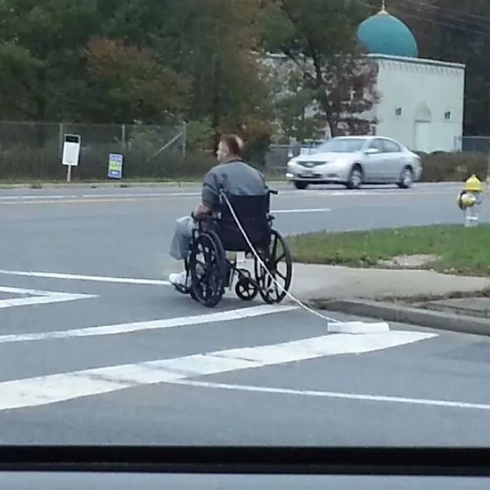 This Guy Walking His Pizza