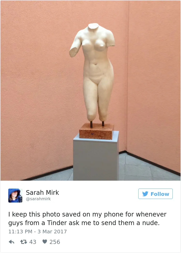 In Case Guys From Tinder Ask Me To Send Them A Nude
