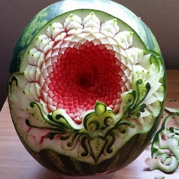 I Turn Watermelons Into Intricate Sculptures