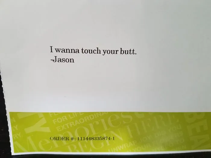 My Boyfriend Had Flowers Delivered To My Work Just To Leave Me A Special Note.