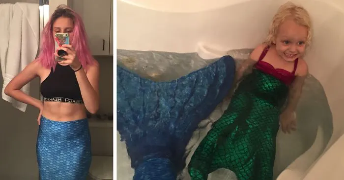 Teen Babysitter Surprises A 3-Year-Old By Dressing Up As A Mermaid And Her Reaction Is Just Too Cute
