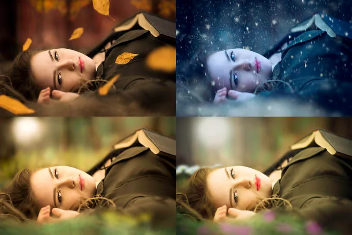 I Used Photoshop To Create All Four Seasons In One Photo, You Won't Believe It's The Same Photo