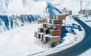 Mountain-Inspired Hotel Built From Shipping Containers 2200 Meters Above Sea Level In Georgia