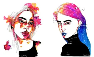 I Draw Watercolour Portraits Of Beauties