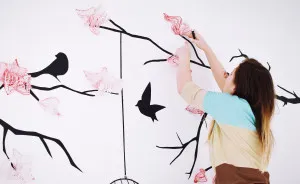 I Create 3D Magnolia Flowers On Walls Using Industrial Silicone