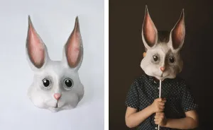 I Made A Simple Bunny Mask Out Of Paper Mâché